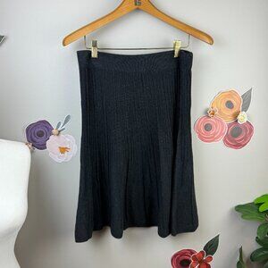 CAbi Grey Knee Length Knit Skirt - Size - XS